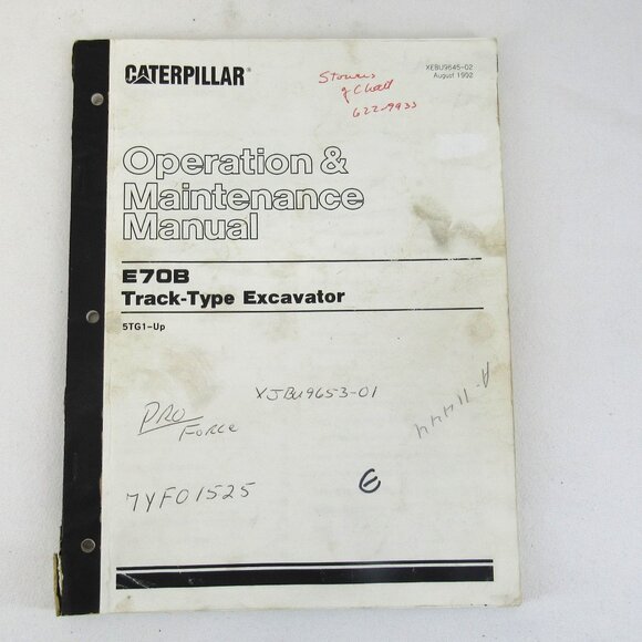 Caterpillar Operation & Maintenance Manual E70B Track-Type Excavator 5TG1-Up - Picture 1 of 9